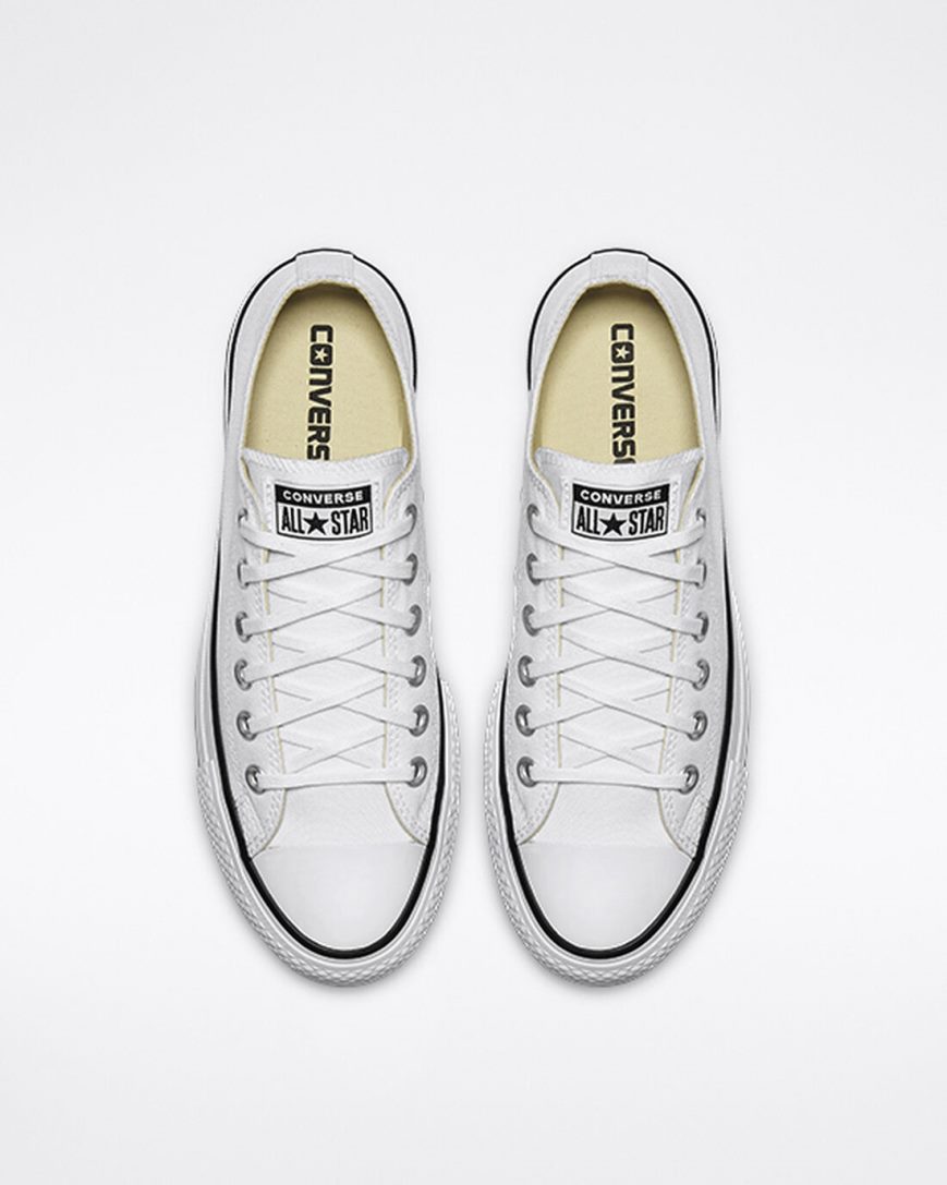 Topanky Na Platforme Converse Chuck Taylor All Star Lift Platene Nizke Damske Biele Čierne Biele | SK CIFGM8